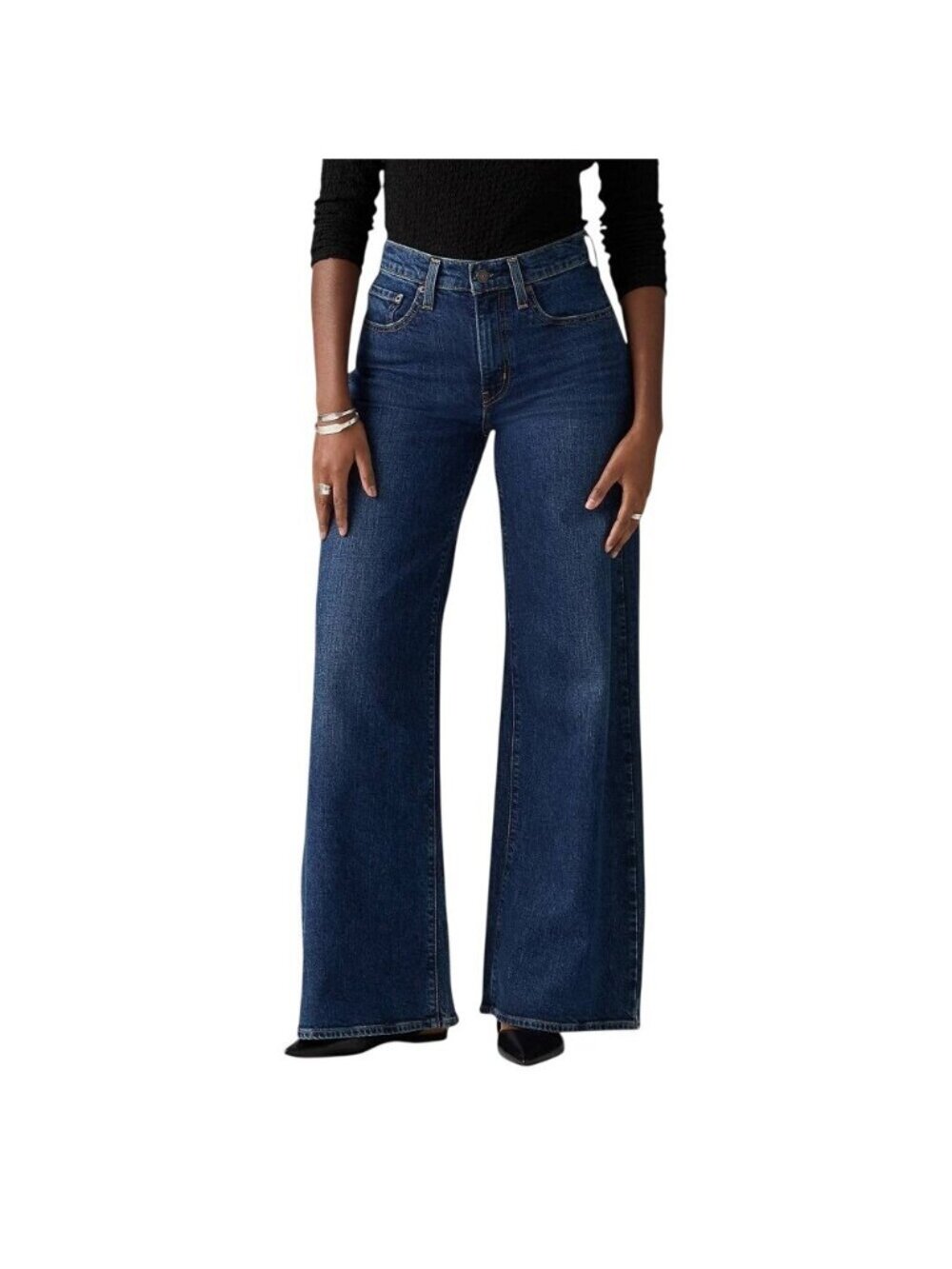 NWT Levi's Womens 728 High Rise Zip Fly Wide Leg Jeans 94417114 Blue 32X32